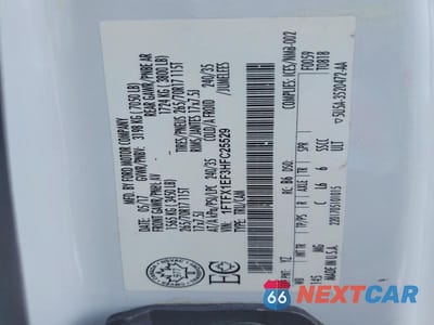 Zdjęcie 12 z 12 samochodu: 2017 FORD F150 SUPER CAB VIN:1FTFX1EF3HFC25529 - miniatura