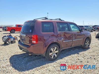 Trzecie zdjęcie samochodu z tyłu: 2012 HONDA PILOT TOURING VIN:5FNYF3H93CB027155 - miniatura