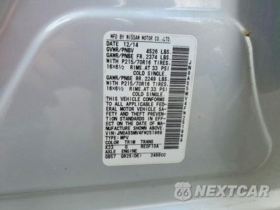 Zdjęcie 13 z 13 samochodu: 2015 NISSAN ROGUE SELECT S VIN:JN8AS5MV4FW251969 - miniatura