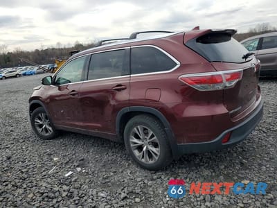 Drugie zdjęcie samochodu z przodu: 2015 TOYOTA HIGHLANDER XLE VIN:5TDJKRFH8FS104080 - miniatura