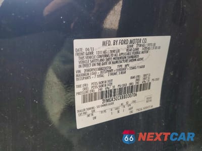 Zdjęcie 13 z 13 samochodu: 2011 FORD FLEX SEL VIN:2FMGK5CCXBBD30706 - miniatura