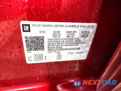 Zdjęcie 12 z 12 samochodu: 2019 CHEVROLET SILVERADO K1500 LTZ VIN:3GCUYGED5KG300159 - miniatura