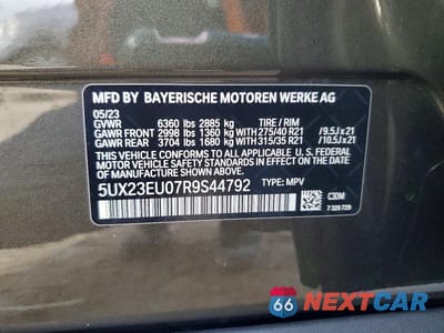 Zdjęcie 13 z 13 samochodu: 2024 BMW X5 XDRIVE40I VIN:5UX23EU07R9S44792 - miniatura