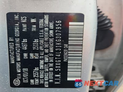 Zdjęcie 12 z 12 samochodu: 2019 KIA OPTIMA LX VIN:5XXGT4L31KG307956 - miniatura