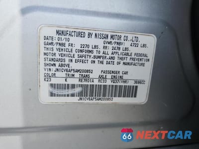 Zdjęcie 12 z 12 samochodu: 2010 INFINITI G37 SEDAN BASE VIN:JN1CV6AP5AM200852 - miniatura