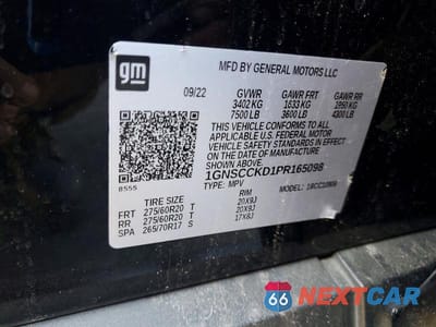 Zdjęcie 14 z 14 samochodu: 2023 CHEVROLET SUBURBAN C1500 LT VIN:1GNSCCKD1PR165098 - miniatura