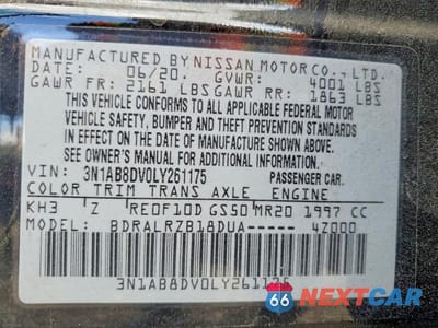 Zdjęcie 13 z 13 samochodu: 2020 NISSAN SENTRA SR VIN:3N1AB8DV0LY261175 - miniatura