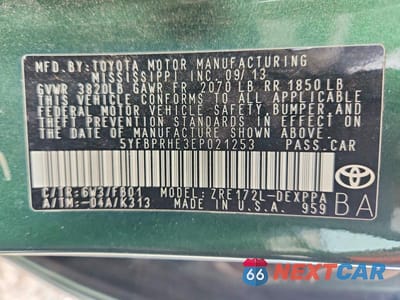Zdjęcie 12 z 12 samochodu: 2014 TOYOTA COROLLA LE ECO PLUS VIN:5YFBPRHE3EP021253 - miniatura