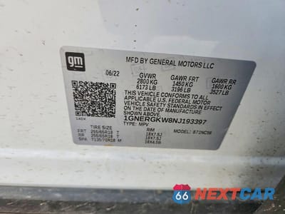 Zdjęcie 12 z 12 samochodu: 2022 CHEVROLET TRAVERSE LT VIN:1GNERGKW8NJ193397 - miniatura
