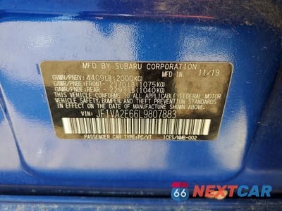 Zdjęcie 13 z 13 samochodu: 2020 SUBARU WRX STI VIN:JF1VA2E66L9807883 - miniatura