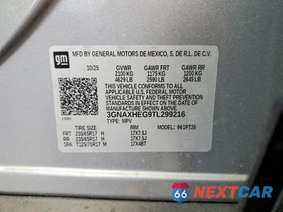 Zdjęcie 13 z 13 samochodu: 2026 CHEVROLET EQUINOX LT VIN:3GNAXHEG9TL299216 - miniatura
