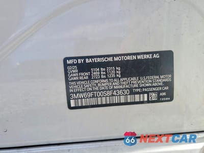 Zdjęcie 12 z 12 samochodu: 2025 BMW M340XI VIN:3MW69FT00S8F43630 - miniatura