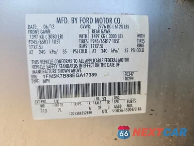 Zdjęcie 13 z 13 samochodu: 2014 FORD EXPLORER VIN:1FM5K7B88EGA17389 - miniatura