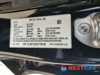 Zdjęcie 13 z 13 samochodu: 2020 TESLA MODEL 3 VIN:5YJ3E1EA5LF739148 - miniatura
