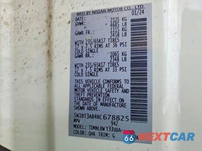 Zdjęcie 14 z 14 samochodu: 2024 NISSAN ROGUE S VIN:5N1BT3AB4RC678825 - miniatura