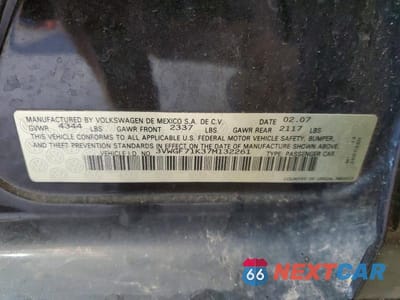 Zdjęcie 13 z 13 samochodu: 2007 VOLKSWAGEN JETTA VIN:3VWGF71K37M132261 - miniatura