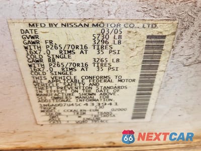 Zdjęcie 12 z 12 samochodu: 2005 NISSAN FRONTIER SE VIN:1N6AD07U45C433941 - miniatura