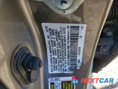 Zdjęcie 12 z 12 samochodu: 2006 HONDA CIVIC EX VIN:1HGFA16866L041462 - miniatura
