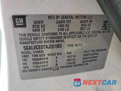Zdjęcie 13 z 13 samochodu: 2010 BUICK ENCLAVE VIN:5GALVCED7AJ251963 - miniatura