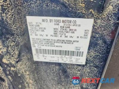 Zdjęcie 12 z 12 samochodu: 2014 FORD F150 VIN:1FTMF1EM1EKE36370 - miniatura