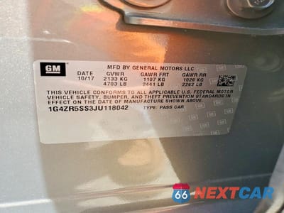 Zdjęcie 12 z 12 samochodu: 2018 BUICK LACROSSE PREMIUM VIN:1G4ZR5SS3JU118042 - miniatura