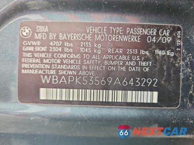 Zdjęcie 12 z 12 samochodu: 2009 BMW 328 XI SULEV VIN:WBAPK53569A643292 - miniatura