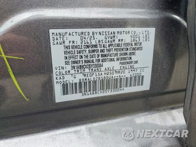 Zdjęcie 12 z 12 samochodu: 2025 NISSAN SENTRA SV VIN:3N1AB8CV2SY330044 - miniatura