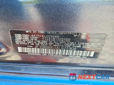Zdjęcie 13 z 13 samochodu: 2010 SUBARU IMPREZA WRX STI VIN:JF1GR8H63AL821904 - miniatura