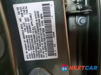 Zdjęcie 13 z 13 samochodu: 2009 HONDA CR-V EXL VIN:5J6RE48759L037956 - miniatura