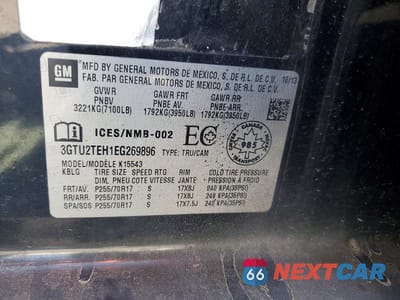 Zdjęcie 12 z 12 samochodu: 2014 GMC SIERRA K1500 VIN:3GTU2TEH1EG269896 - miniatura