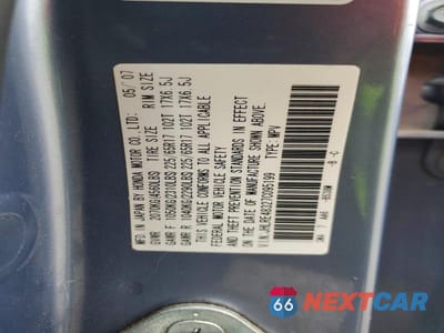Zdjęcie 14 z 14 samochodu: 2007 HONDA CR-V LX VIN:JHLRE48327C095199 - miniatura