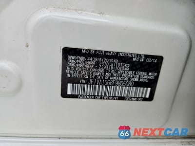 Zdjęcie 12 z 12 samochodu: 2015 SUBARU WRX LIMITED VIN:JF1VA1G68F9805080 - miniatura