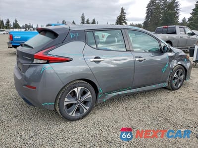 Trzecie zdjęcie samochodu z tyłu: 2020 NISSAN LEAF SV VIN:1N4AZ1CP8LC306543 - miniatura