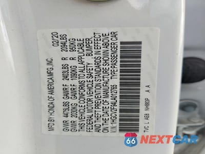 Zdjęcie 13 z 13 samochodu: 2020 HONDA ACCORD TOURING VIN:1HGCV2F94LA012765 - miniatura