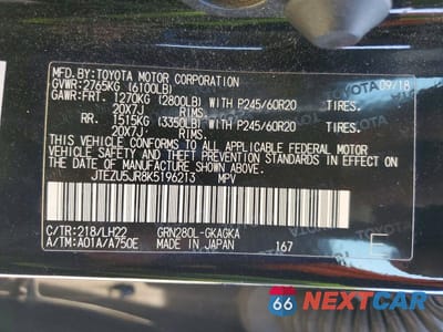 Zdjęcie 14 z 14 samochodu: 2019 TOYOTA 4RUNNER LIMITED NIGHTSHADE VIN:JTEZU5JR8K5196213 - miniatura