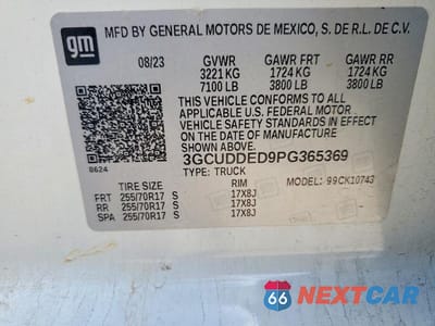 Zdjęcie 12 z 12 samochodu: 2023 CHEVROLET SILVERADO K1500 LT VIN:3GCUDDED9PG365369 - miniatura
