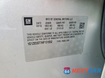 Zdjęcie 13 z 13 samochodu: 2017 CHEVROLET MALIBU LT VIN:1G1ZE5ST7HF131652 - miniatura