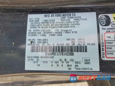Zdjęcie 12 z 12 samochodu: 2007 FORD FUSION SE VIN:3FAHP01177R143288 - miniatura