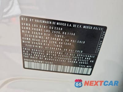 Zdjęcie 13 z 13 samochodu: 2022 VOLKSWAGEN TIGUAN SE R-LINE BLACK VIN:3VVCB7AX3NM110283 - miniatura