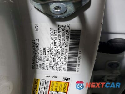 Zdjęcie 12 z 12 samochodu: 2024 HONDA ACCORD EX VIN:1HGCY1F3XRA054279 - miniatura