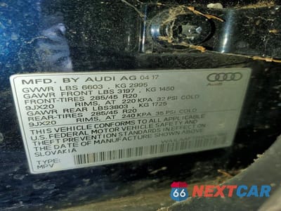 Zdjęcie 13 z 13 samochodu: 2017 AUDI Q7 PREMIUM PLUS VIN:WA1LAAF72HD054953 - miniatura