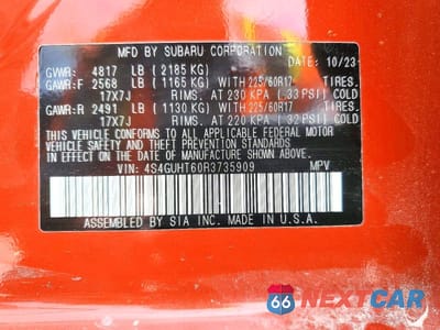 Zdjęcie 14 z 14 samochodu: 2024 SUBARU CROSSTREK WILDERNESS VIN:4S4GUHT60R3735909 - miniatura