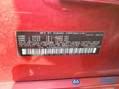 Zdjęcie 13 z 13 samochodu: 2024 SUBARU LEGACY LIMITED VIN:4S3BWAN6XR3013912 - miniatura