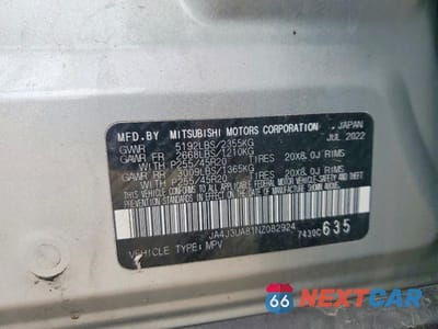 Zdjęcie 13 z 13 samochodu: 2022 MITSUBISHI OUTLANDER SE VIN:JA4J3UA81NZ082924 - miniatura