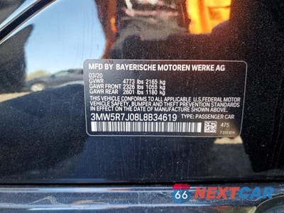 Zdjęcie 13 z 13 samochodu: 2020 BMW 330XI VIN:3MW5R7J08L8B34619 - miniatura