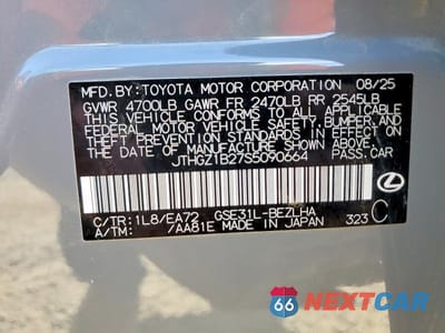 Zdjęcie 13 z 13 samochodu: 2025 LEXUS IS 350 F SPORT VIN:JTHGZ1B27S5090664 - miniatura