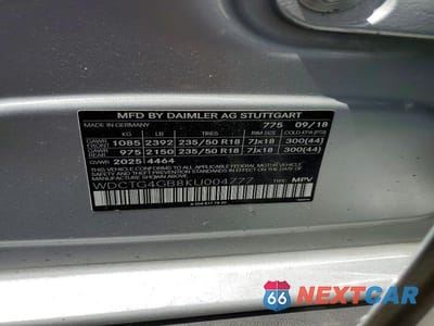 Zdjęcie 12 z 12 samochodu: 2019 MERCEDES-BENZ GLA 250 4MATIC VIN:WDCTG4GB8KU004777 - miniatura