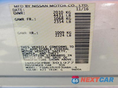 Zdjęcie 12 z 12 samochodu: 2017 NISSAN LEAF SL VIN:1N4BZ0CP8HC301977 - miniatura