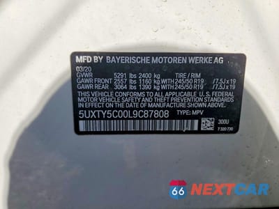 Zdjęcie 13 z 13 samochodu: 2020 BMW X3 XDRIVE30I VIN:5UXTY5C00L9C87808 - miniatura
