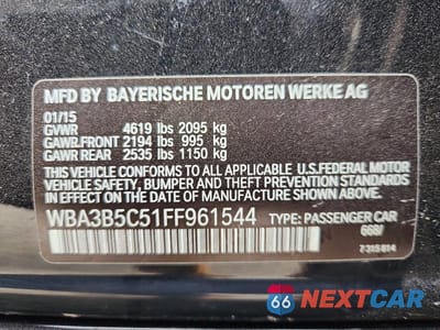 Zdjęcie 13 z 13 samochodu: 2015 BMW 328 XI SULEV VIN:WBA3B5C51FF961544 - miniatura